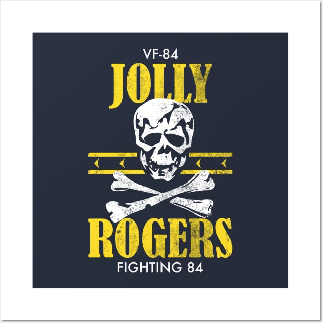 VF-84 Jolly Rogers (distressed) Wall Art by TCP